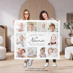 Personalisierte handgeschriebene Liebe You Nana 10 Fleecedecke