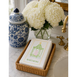 Personalisierte handgezeichnete Palm Beach Laterne Serviette