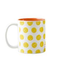 Personalisierte handgezeichnete Punkte Gelborange