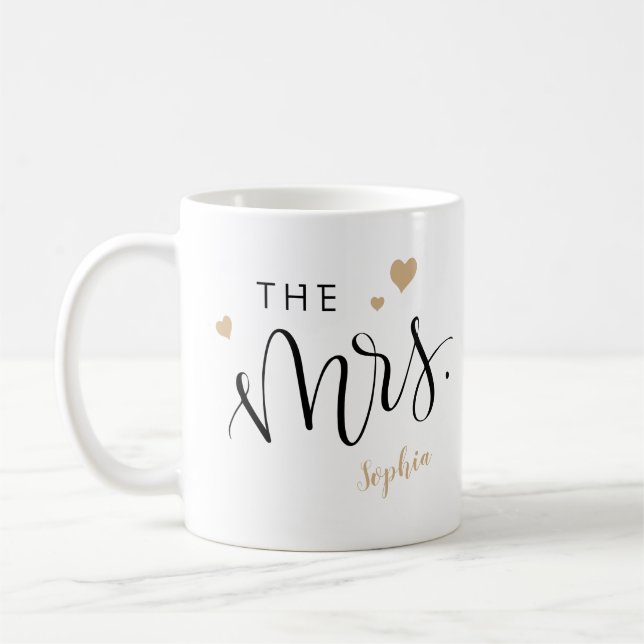 Personalisierte Handschrift der mrs-Tasse Kaffeetasse (Links)