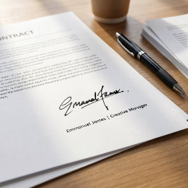 Personalisierte handschriftliche Unterschrift und  Permastempel