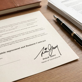 Personalisierte handschriftliche Unterschrift und  Permastempel