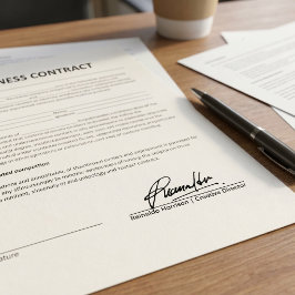 Personalisierte handschriftliche Unterschrift und  Permastempel