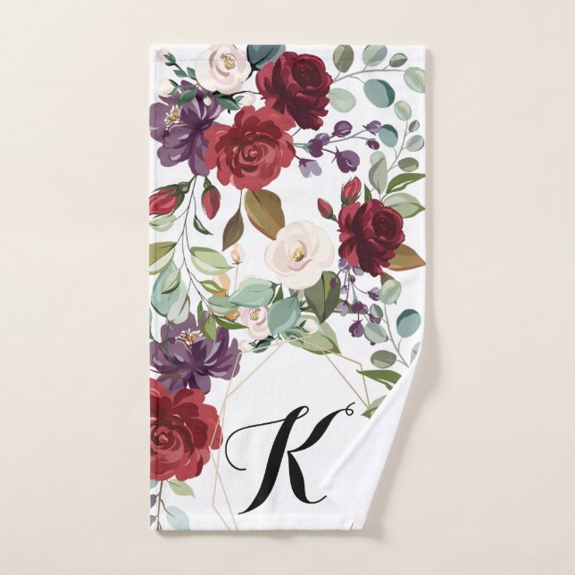 Personalisierte Handtuchrosen, goldene geometrisch Handtuch (Handtuch)