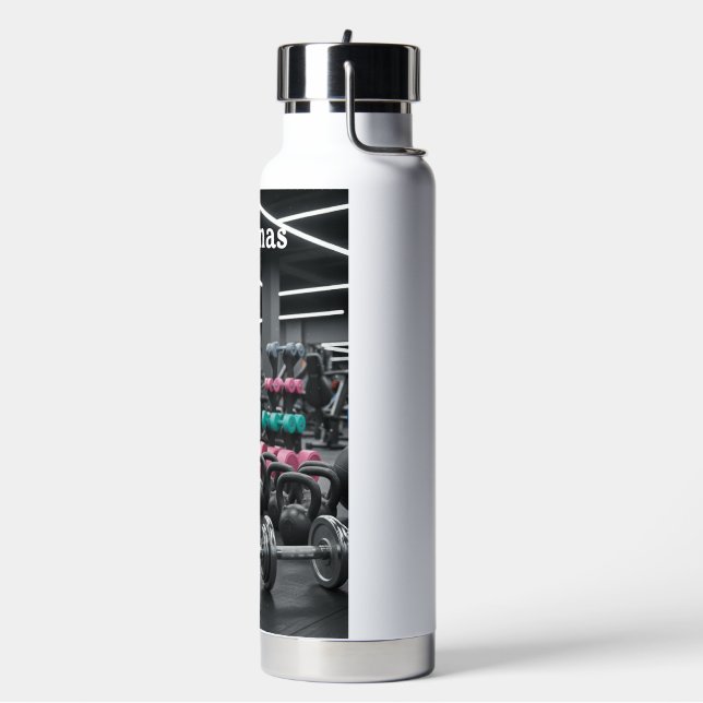 Personalisierte Hanteln Trinkflasche (Links)