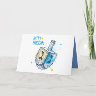 Personalisierte Hanukkah Grußkarten - Judaika Karte