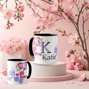 Personalisierte Happy Birthday Ballon-Feier Mu Tasse