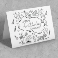 Personalisierte Happy Birthday Doodle-Kunst