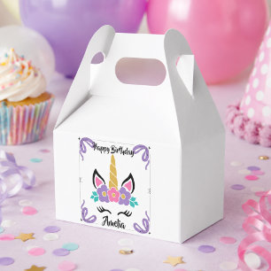 Personalisierte Happy Birthday Einhorn Geschenkbox Geschenkschachtel