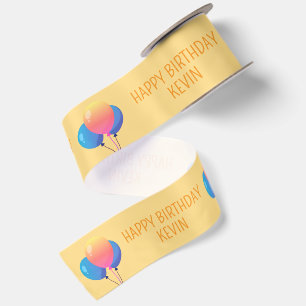 Personalisierte Happy Birthday Luftballons Satinband