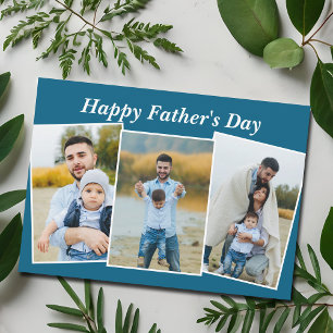 Personalisierte Happy Father's Day Fotocollage Bla Karte