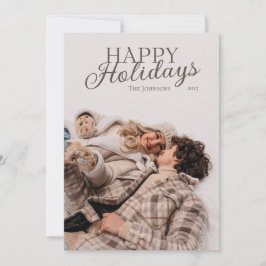 Personalisierte Happy Holidays Card mit Foto Feiertagskarte