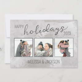 Personalisierte Happy Holidays Card mit Fotos Feiertagskarte