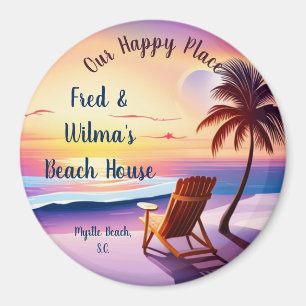 Personalisierte Happy Place Benutzerdefinierte Pos Magnet