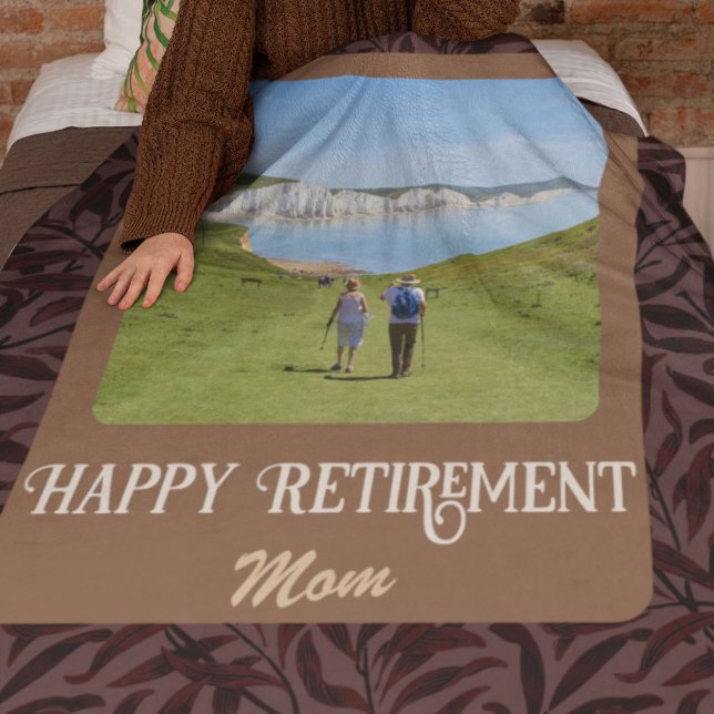 Personalisierte Happy Retirement Geschenke für Mam Fleecedecke (Von Creator hochgeladen)