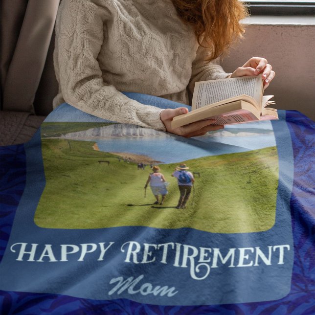 Personalisierte Happy Retirement Geschenke für Mam Fleecedecke (Von Creator hochgeladen)