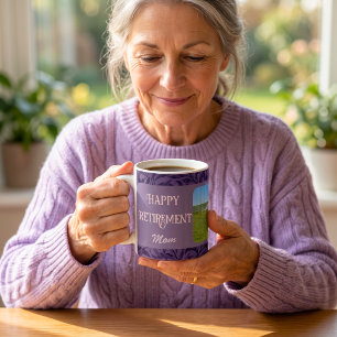 Personalisierte Happy Retirement Geschenke für Mam Kaffeetasse