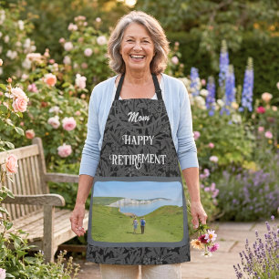Personalisierte Happy Retirement Geschenke für Mam Schürze