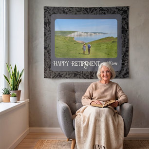 Personalisierte Happy Retirement Geschenke für Mam Wandteppich