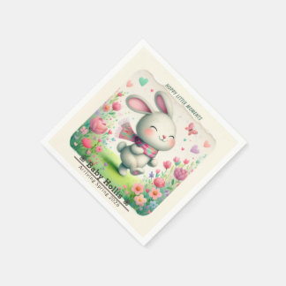Personalisierte Hasen-Papierpartyservietten Serviette