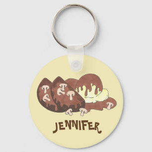 Personalisierte hausgemachte Fleisch Loaf Meatloaf Schlüsselanhänger