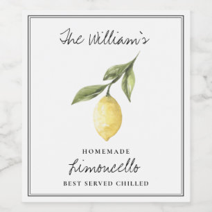 Personalisierte hausgemachte Limoncello Food Drink Weinetikett