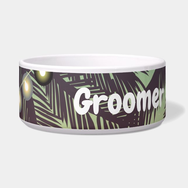 Personalisierte Haustiere Bowls Beach Sunset Palm  Napf (Vorderseite)