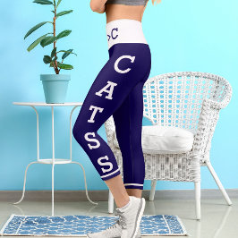 Personalisierte Haustiere Mamas Katzen Hochwaiste  Capri Leggings