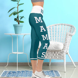 Personalisierte Haustiere Mamas Katzen Hochwaiste  Capri Leggings