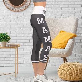 Personalisierte Haustiere Mamas Katzen Hochwaiste  Capri Leggings