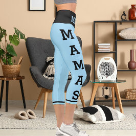 Personalisierte Haustiere Mamas Katzen Hochwaiste  Capri Leggings