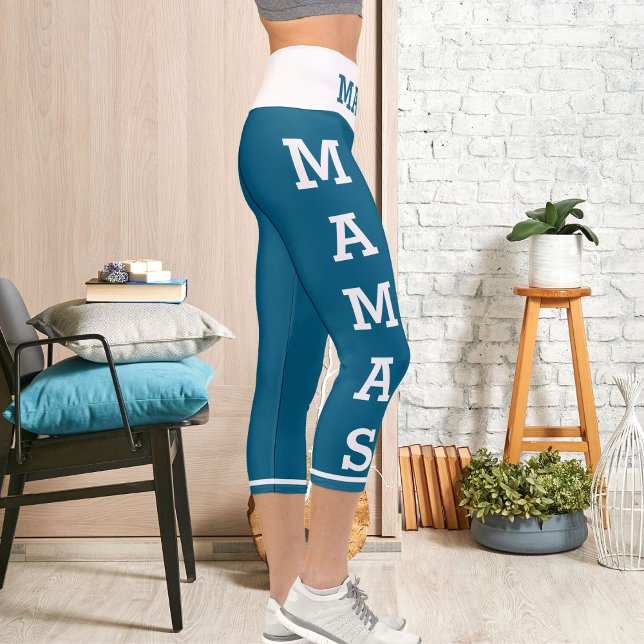 Personalisierte Haustiere Mamas Katzen Hochwaiste  Capri Leggings (Von Creator hochgeladen)