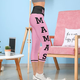 Personalisierte Haustiere Mamas Katzen Hochwaiste  Capri Leggings