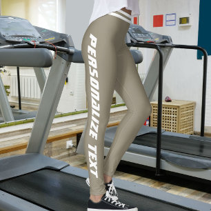 Personalisierte Haustierliebhaber Weiße Streifen E Leggings