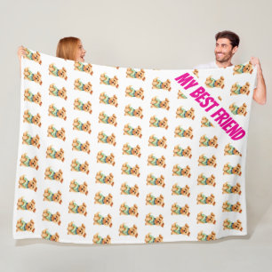 Personalisierte Haustierpflege Gold Elegante Kolle Fleecedecke