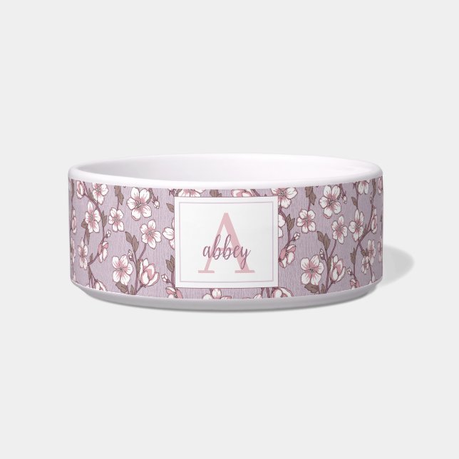 Personalisierte Haustierschüssel mit Namen Moderne Napf (Vorderseite)