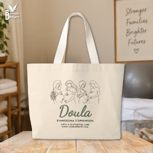 Personalisierte Hebamme Grüne Geburt Postpartum Do Jumbo Stoffbeutel