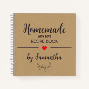 Personalisierte Heimat mit Liebe Rezept-Notebook Notizbuch