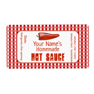 Personalisierte Heißsauce-Etiketten für selbst her