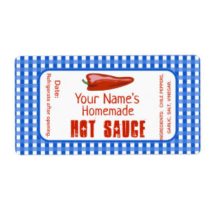 Personalisierte Heißsauce-Etiketten für selbst her