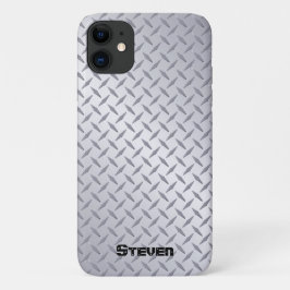 Personalisierte Helle-Stahl-Diamantplatte Case-Mate iPhone Hülle