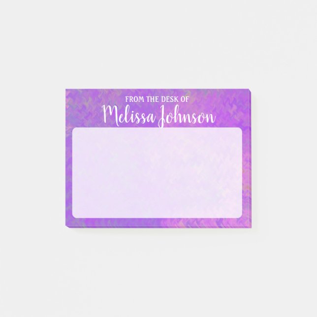 Personalisierte, helle Violet Post-it Klebezettel (Vorderseite)