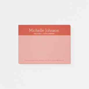 Personalisierte helle warme rote Grainy Textur Post-it Klebezettel