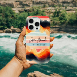 Personalisierte helle Wasserfarbe Farbige Streifen Case-Mate iPhone Hülle