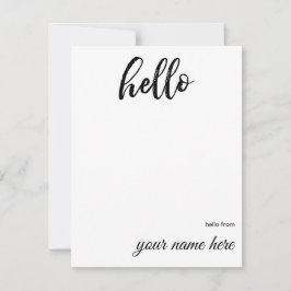 Personalisierte Hello Notecards Mitteilungskarte