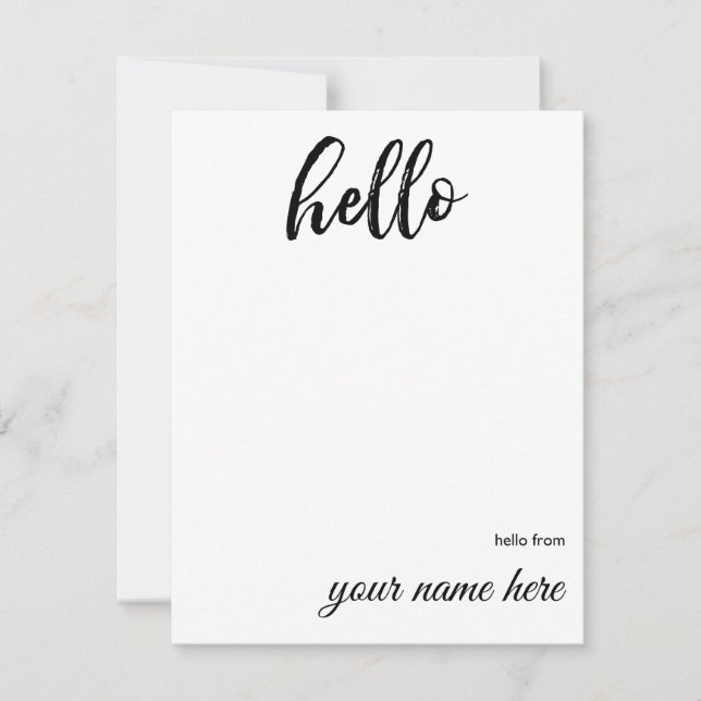 Personalisierte Hello Notecards Mitteilungskarte (Vorderseite)
