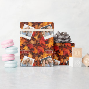Personalisierte Herbst-Ahornblätter Farbiger Herbs Geschenkpapier