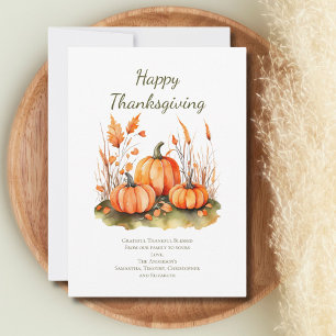 Personalisierte Herbst-Erntedank-Tag-Karte Mitteilungskarte