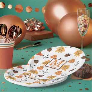 Personalisierte Herbst-Papierteller Pappteller