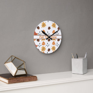 Personalisierte Herbst-Rundwanduhr Runde Wanduhr